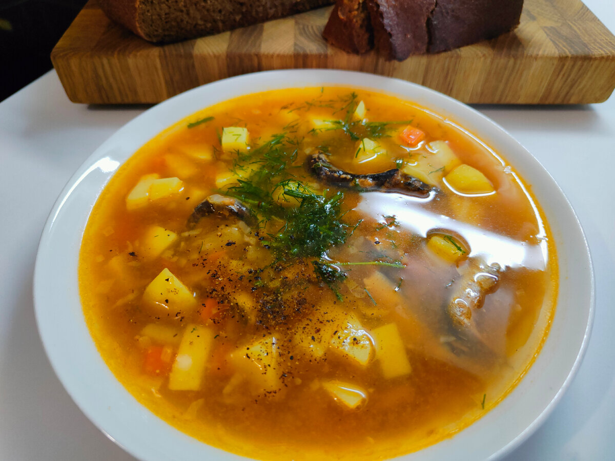 Суп с килькой в томатном соусе. - пошаговый рецепт с фото на Готовим дома