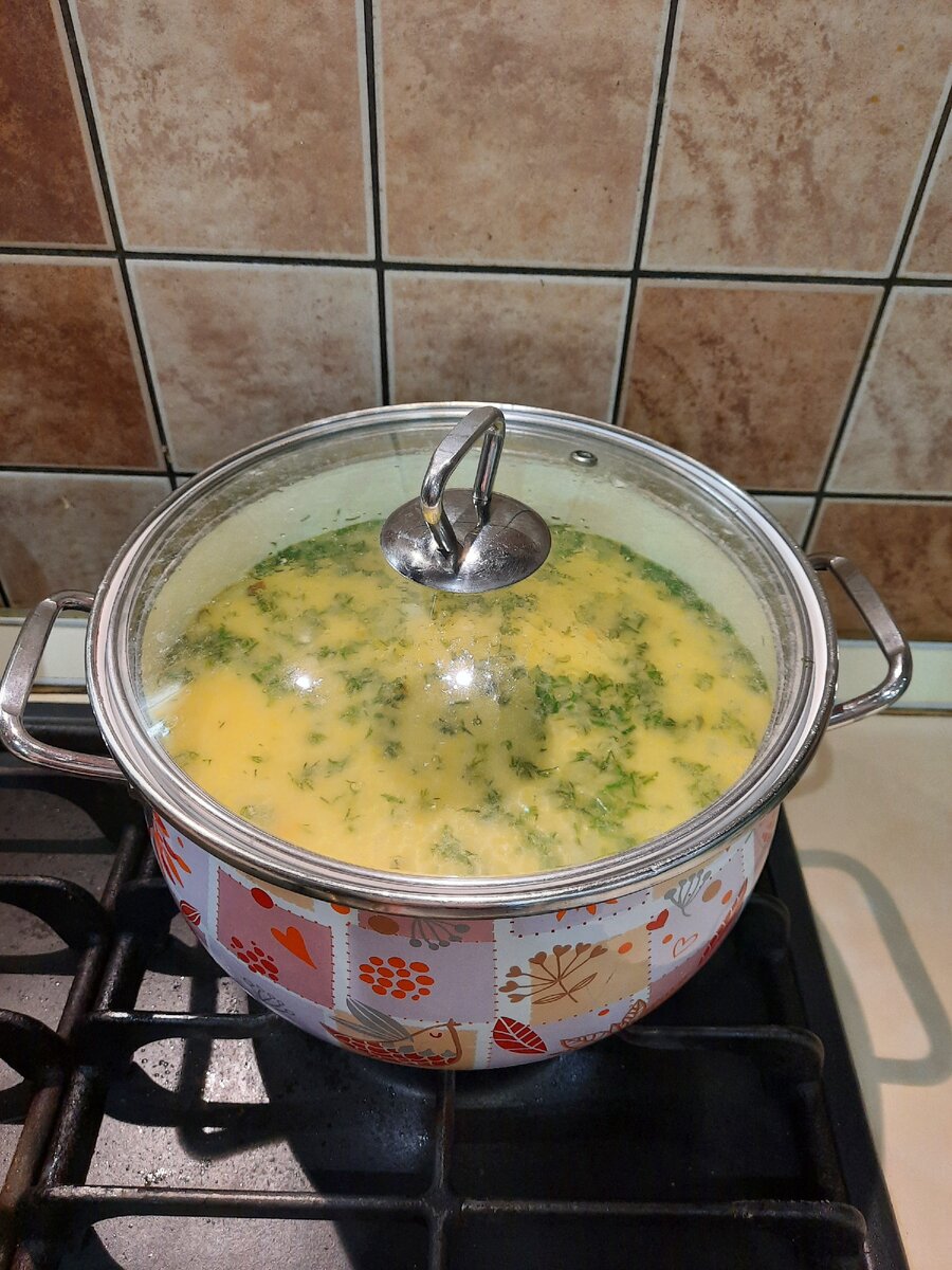 Куриный суп с плавленым сырком