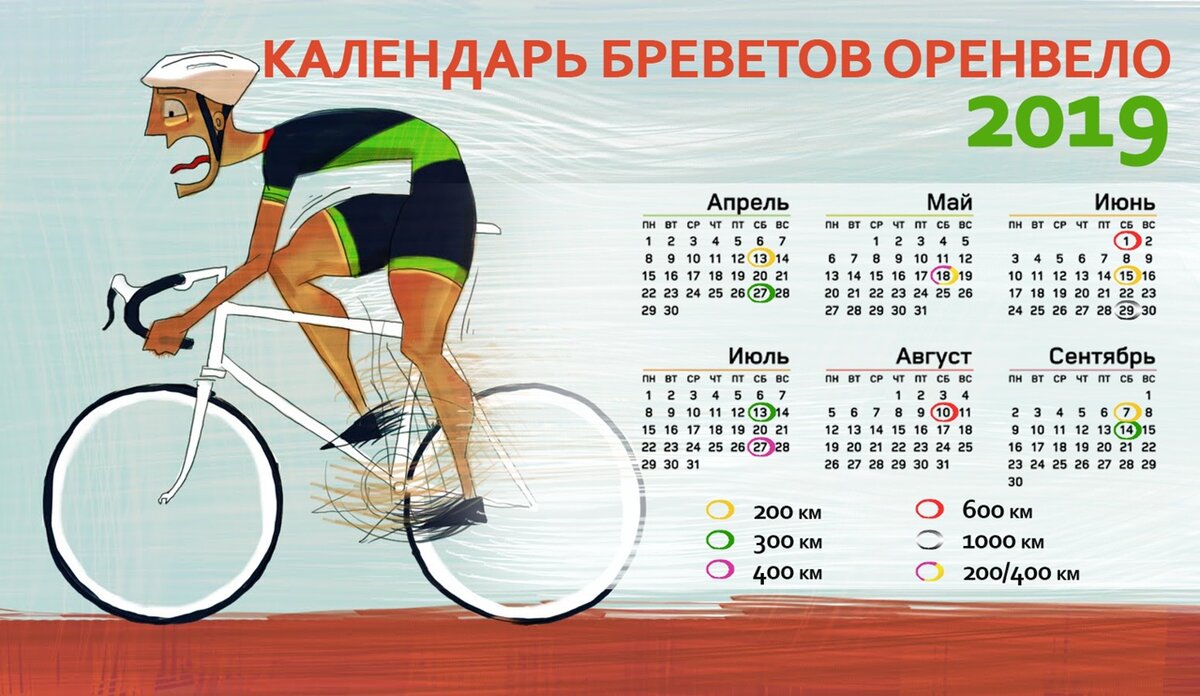 календарь бреветов оренвело 2019