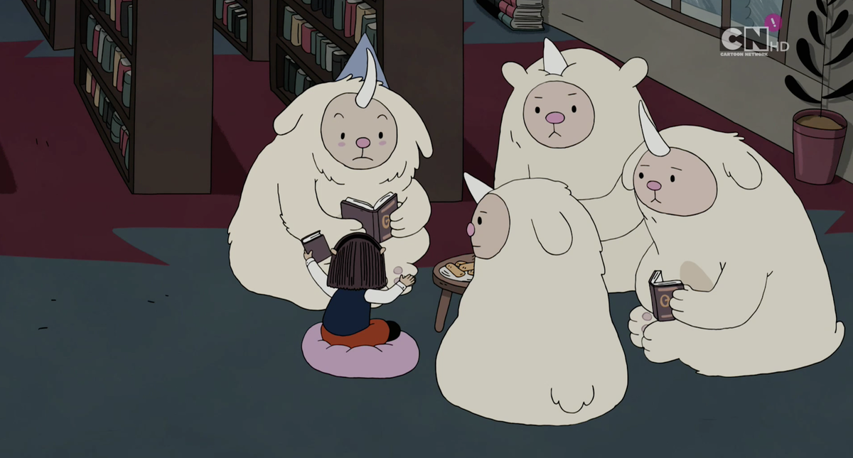 Книжный клуб йети из мультсериала «Остров летнего лагеря»