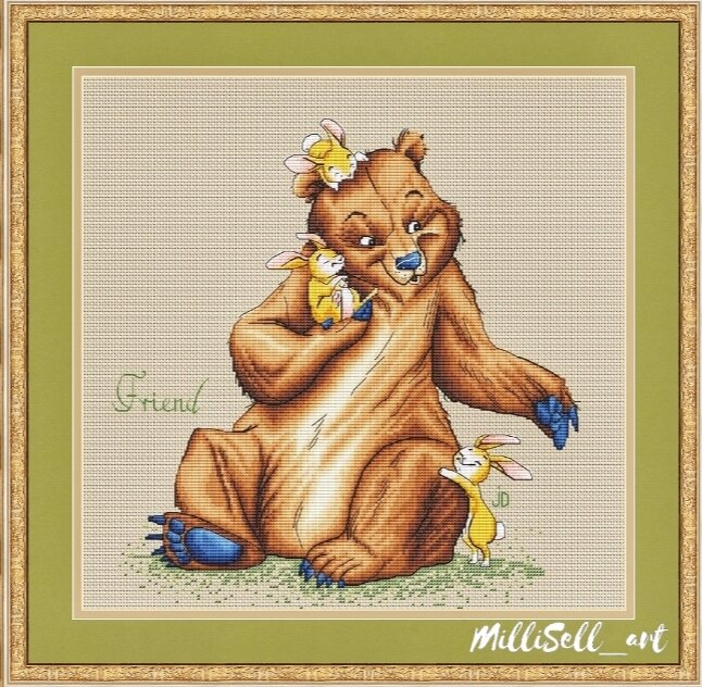 На фото оригинальная картинка схемы "Друзей не выбирают" от дизайнера Жанна Дик (JD)