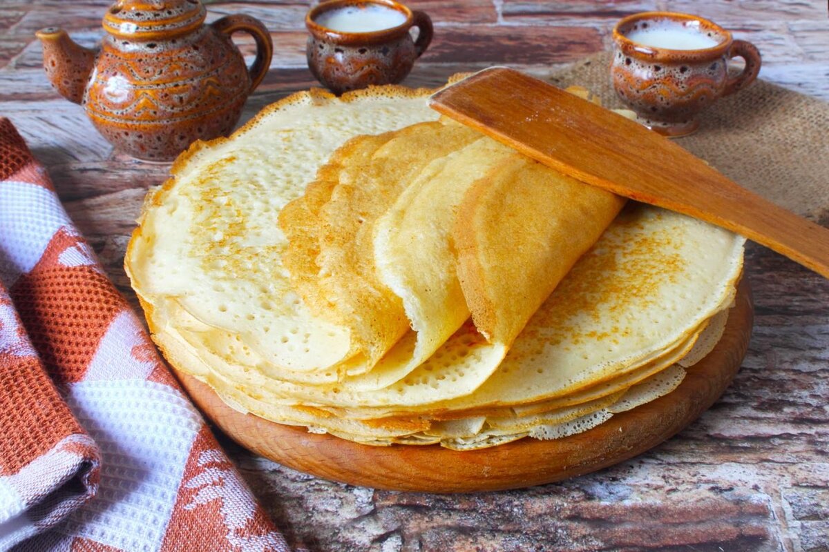 Рецепт блинов на воде с дрожжами кислые