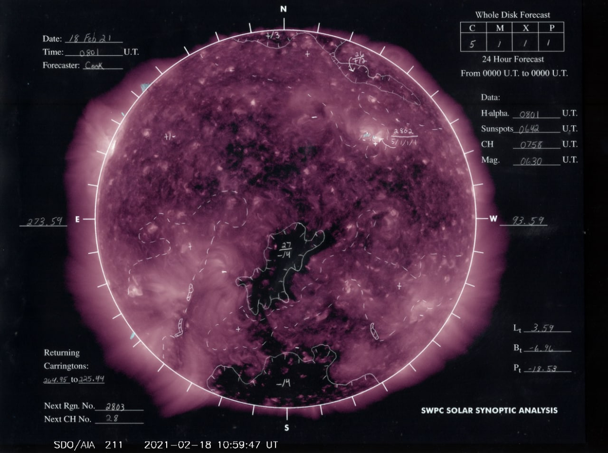 Solar Synoptic Map - NOAA