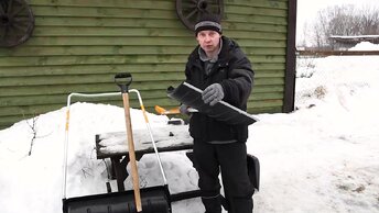 Падение теплиц продолжается. Тестирую лопаты для снега .