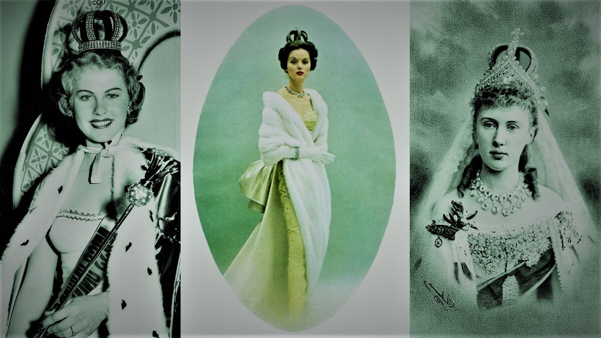 Свадебная корона династии Романовых, с 1884 по 1953 год. Сейчас это музейный артефакт. Vogue, 15 апреля 1953 г .