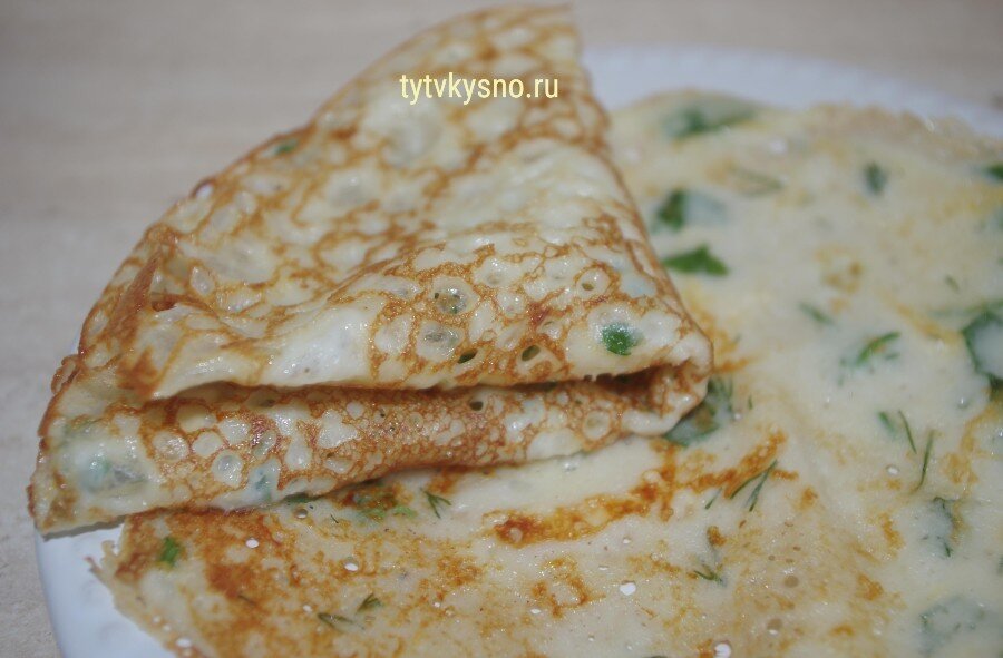 блины с припеком