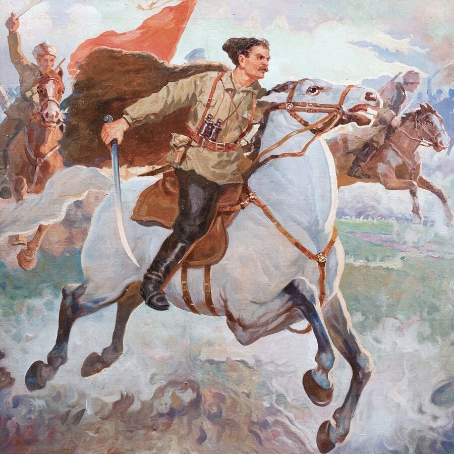 Худжник п.в. Васильев "Чапаев в бою"