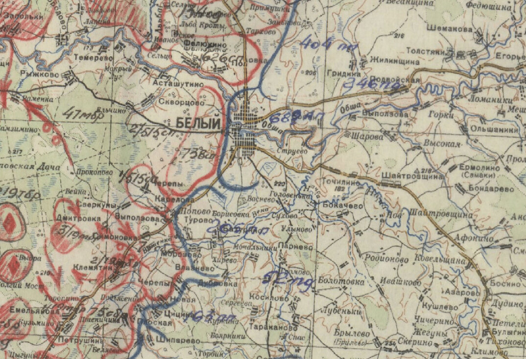 Отчётная карта Калиниского Фронта с 15 по 24 янв. 43 г.