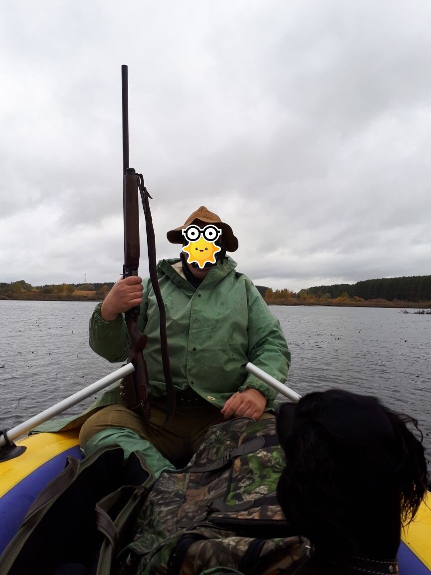 на первой охоте...