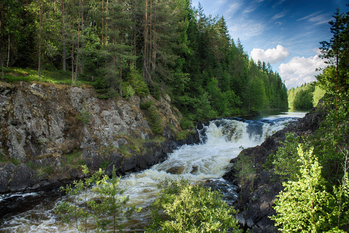 Кивач водопад лето