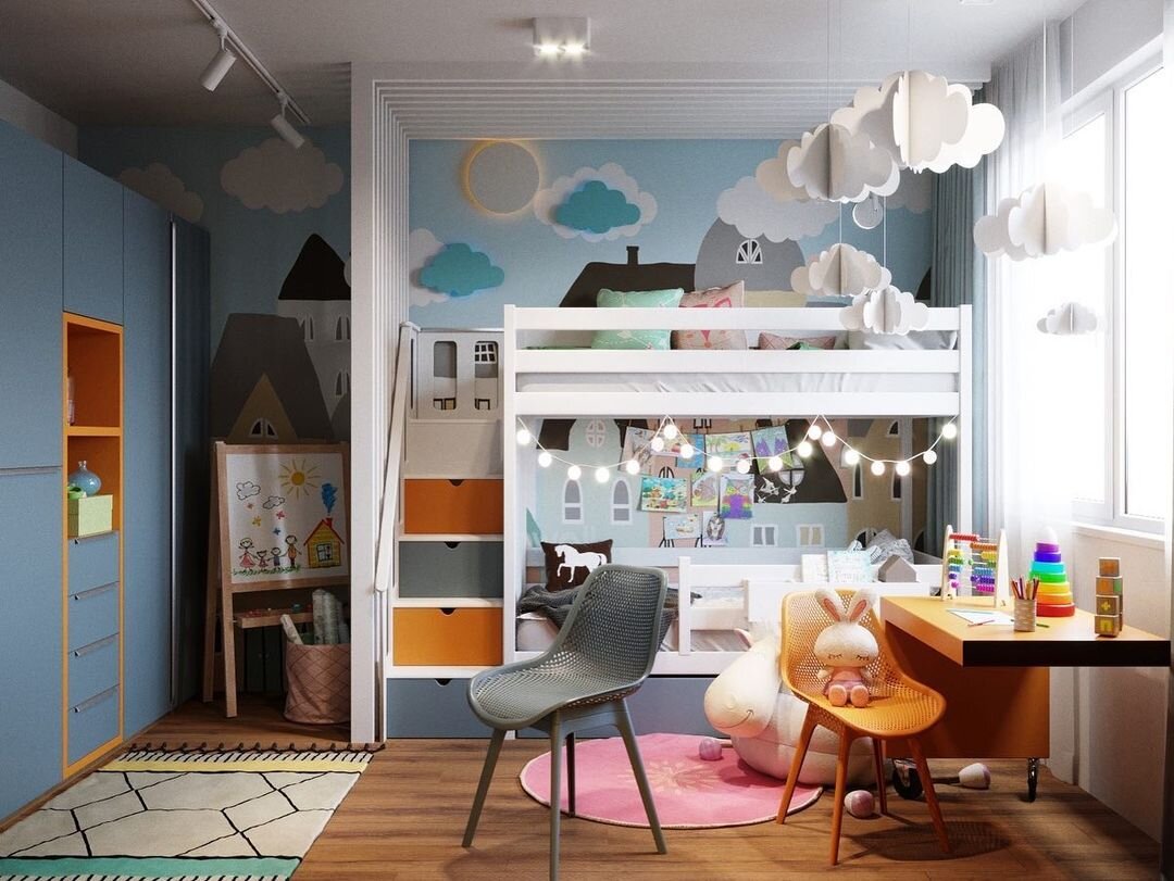 Дизайн-проект детской от @blackcat_denis