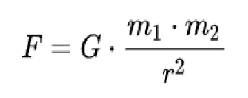 Формула закона тяготения