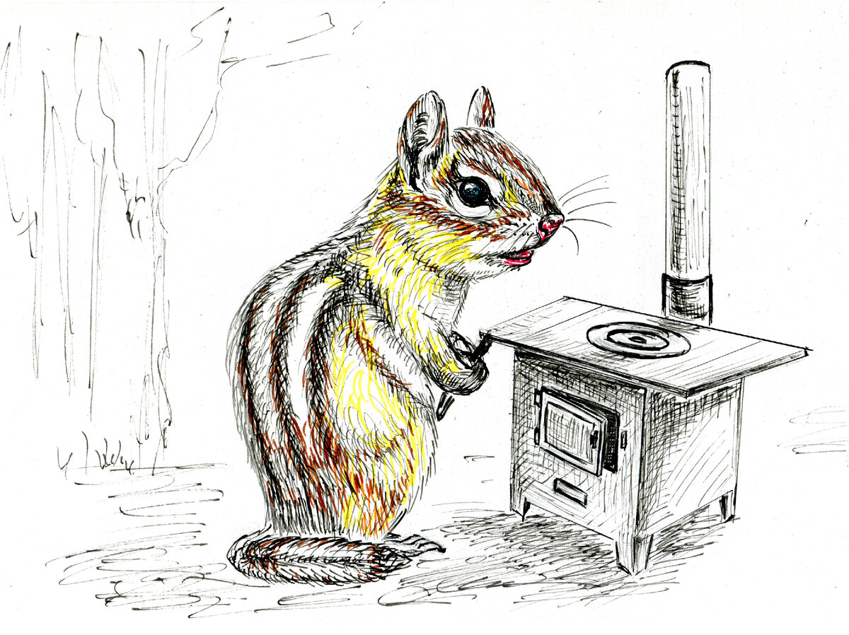 Буня у садовой печки