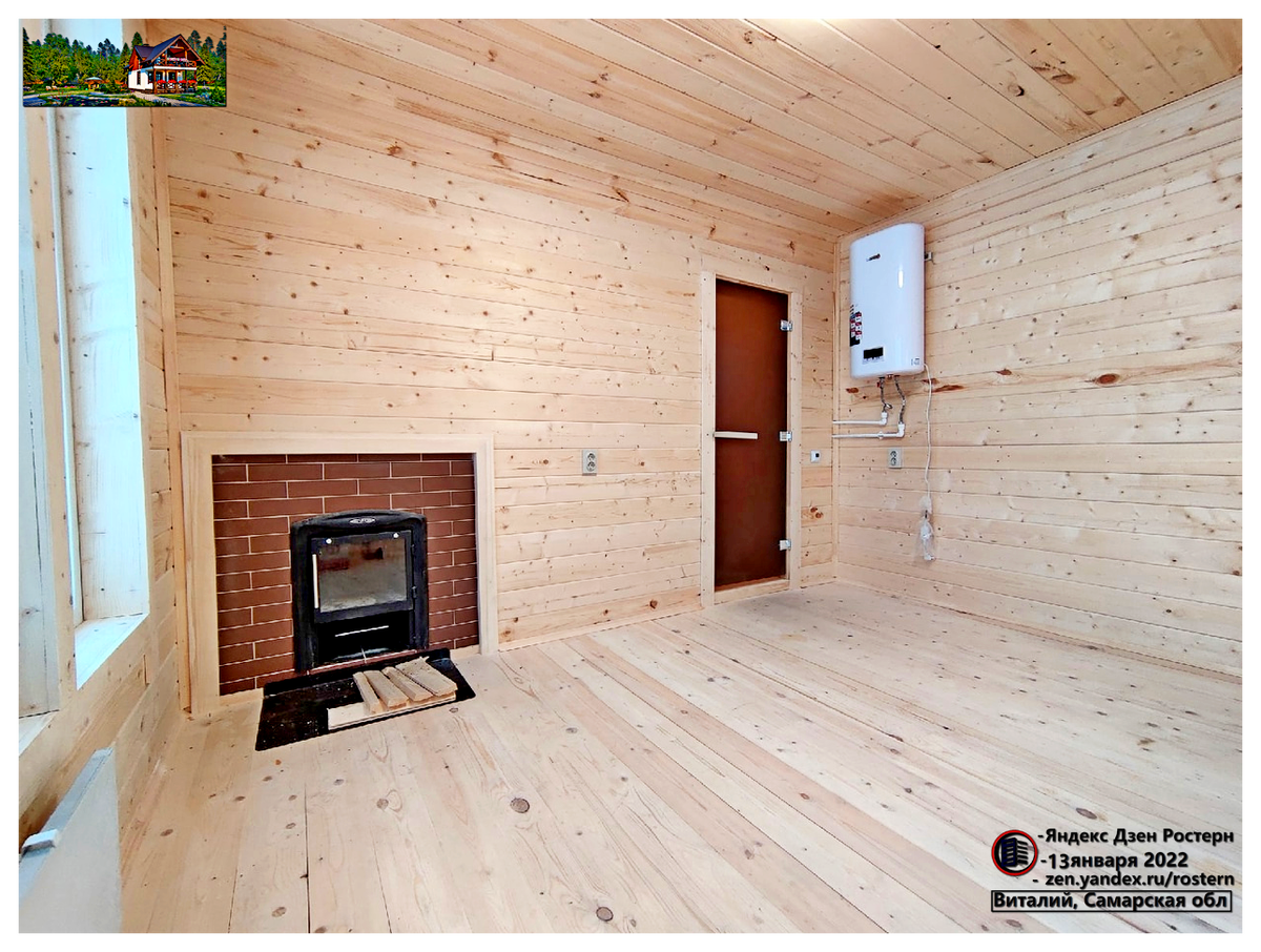 предбанник в каркасной бане в самарской обл. источник фото: zen.yandex.ru/rostern