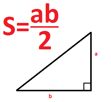 Площадь прямоугольного треугольника.