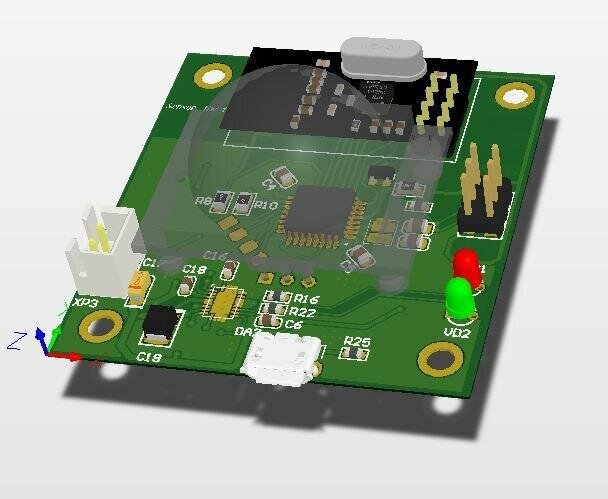 3D модель одного датчика