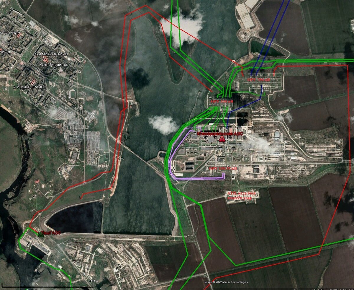 Южноукраинская АЭС и Ташлыкская ГАЭС