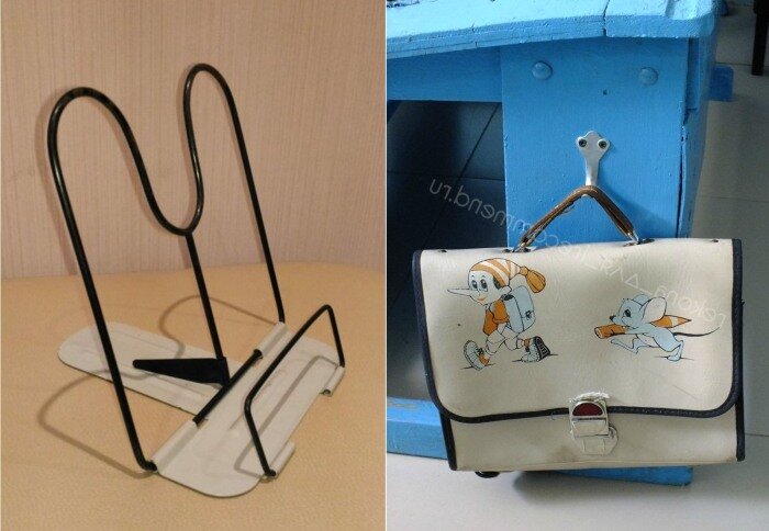 Младшеклассники ходили в школу с ранцами и использовали подставку для учебников.