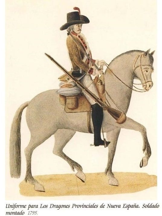 Униформа драгун Новой Испании, 1795 г. 