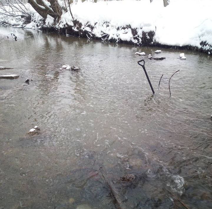 Моя речушка зимой не замерзает