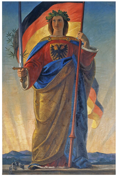 Германия. 1848. Фреска. Церковь Св. Павла, Франкфурт-на-Майне. 
Автор: Филипп Вайт (1793 – 1877).
