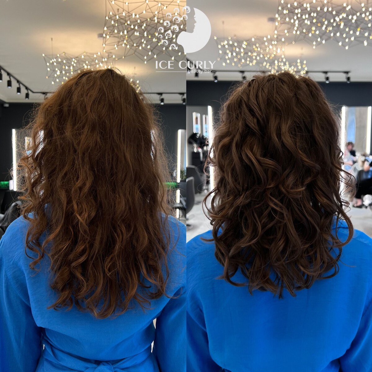 Как здесь, например, после ухода в салоне ICE CURLY.