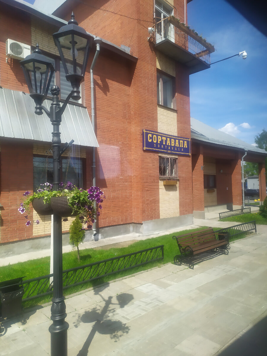 Железнодорожный вокзал Сортавала из окна ласточки