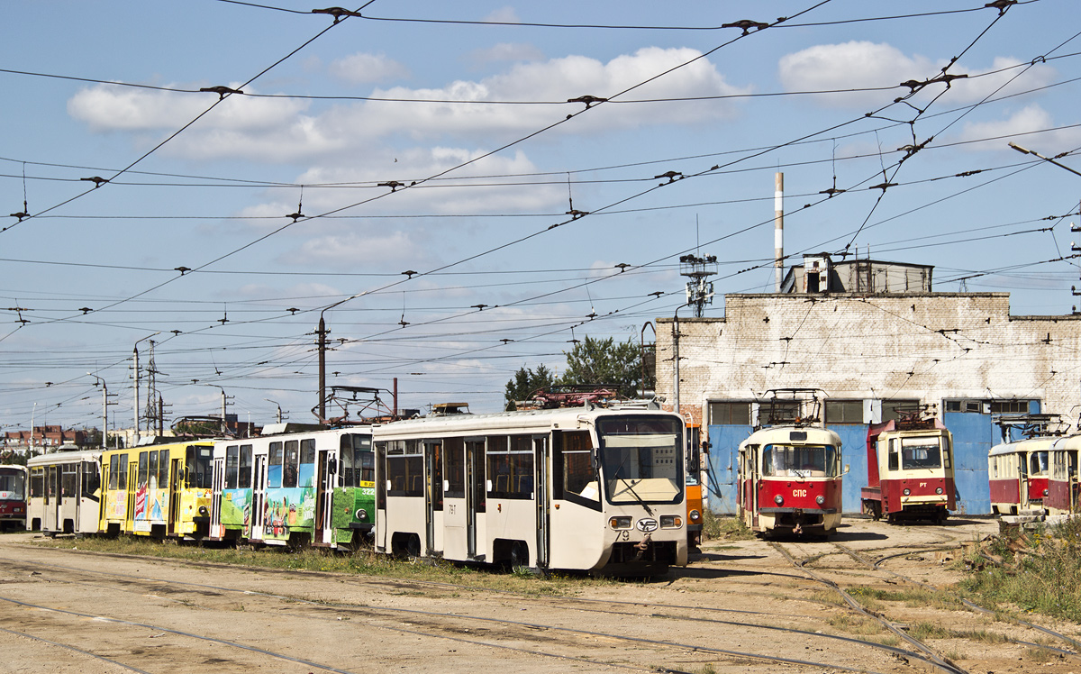 Вагон 71-619КТ номер 79 в августе 2018 года, тогда он так и не выехал на линию, фото с сайта СТТС, автор Федин Кирилл