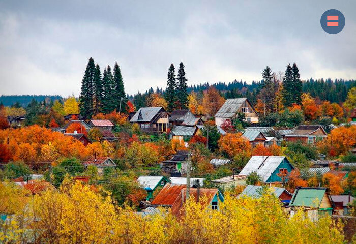 Российские дачи осенью