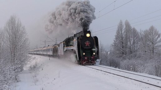 Поезд Деда Мороза. Мощь паровоза П36 