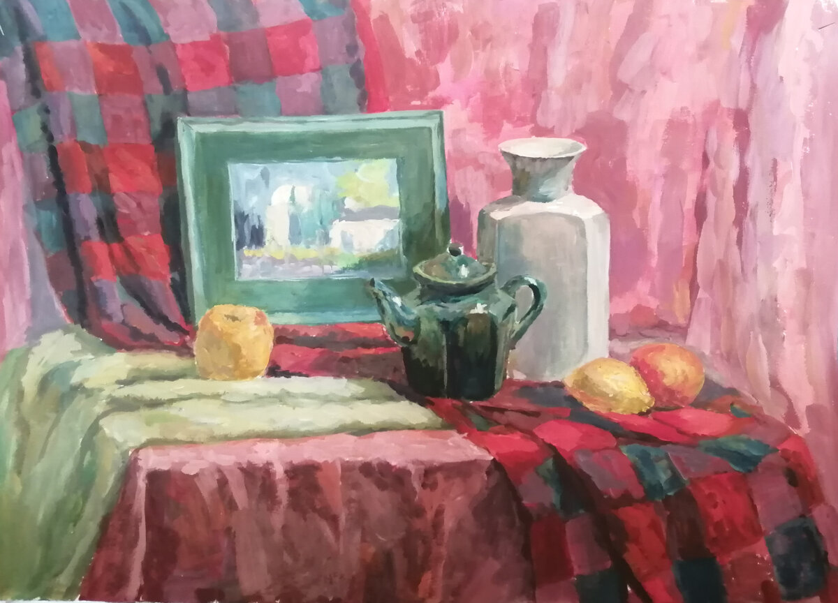 Натюрморт в контрастных цветах.