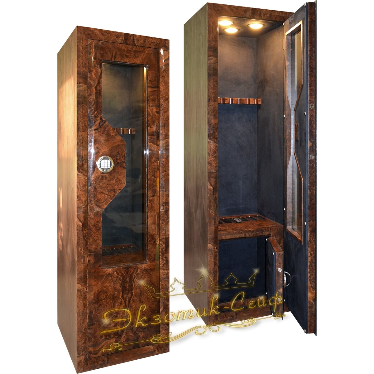 Элитный сейф со стеклом ES-2043 EL Глянец