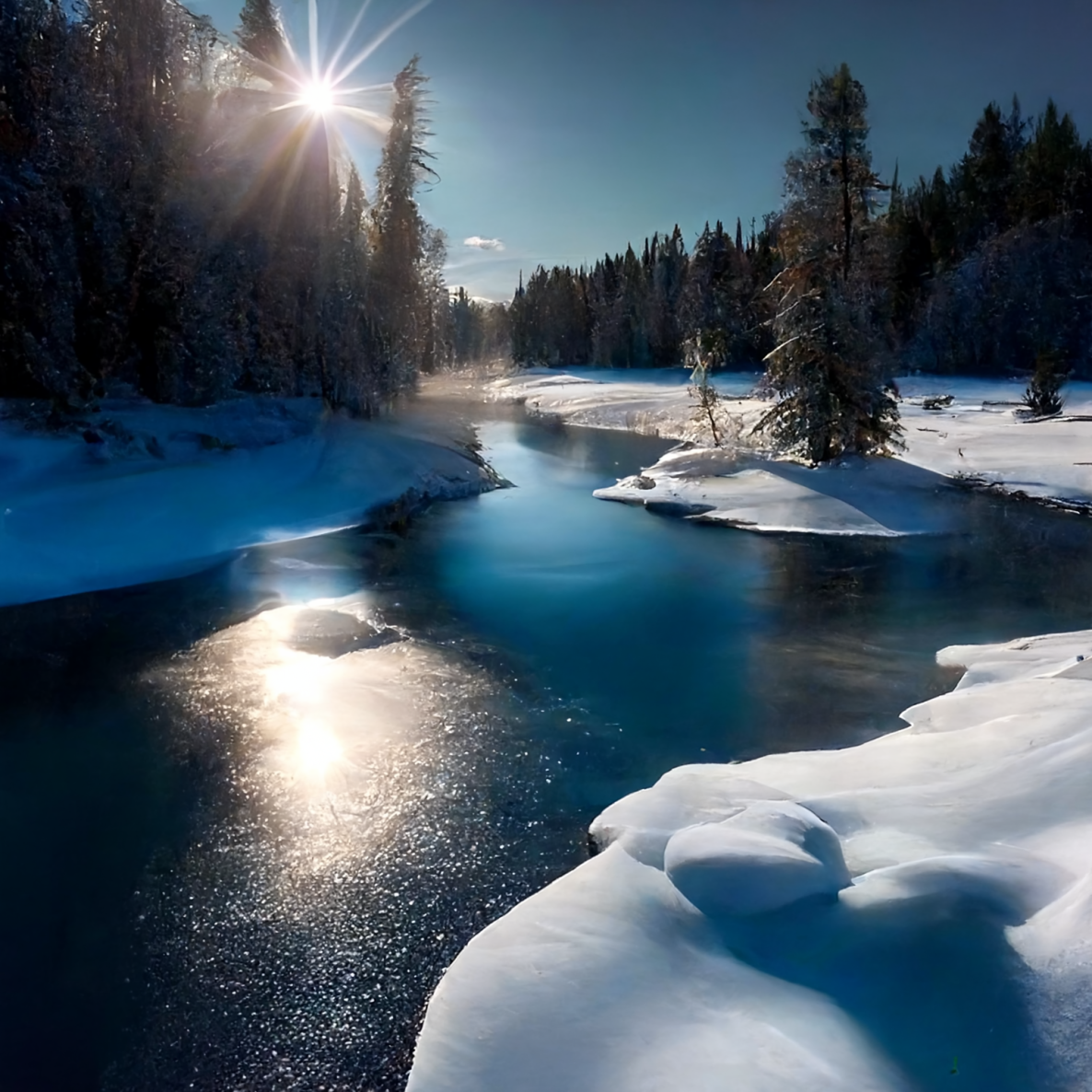Чистый зимний воздух и рассвет - это ли не счастье?!