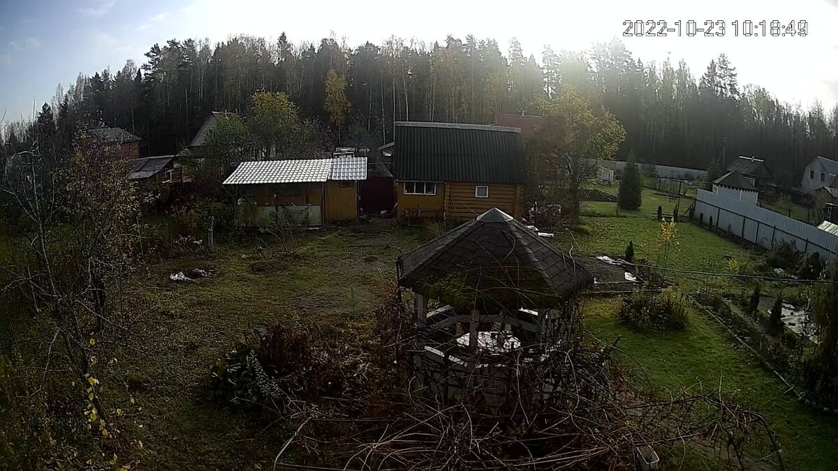 Летний вид с камеры, направленной на участок