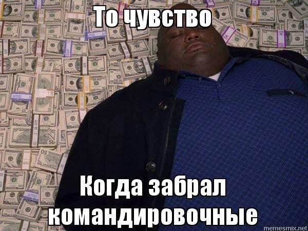 Примерно мое мироощущение, в момент получения командировочных. Картинка из интернета.