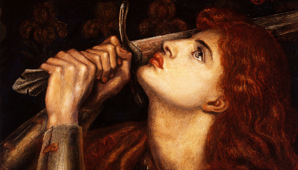 Joan of Arc by Dante Gabriel Rossetti. 1882 (фрагмент)