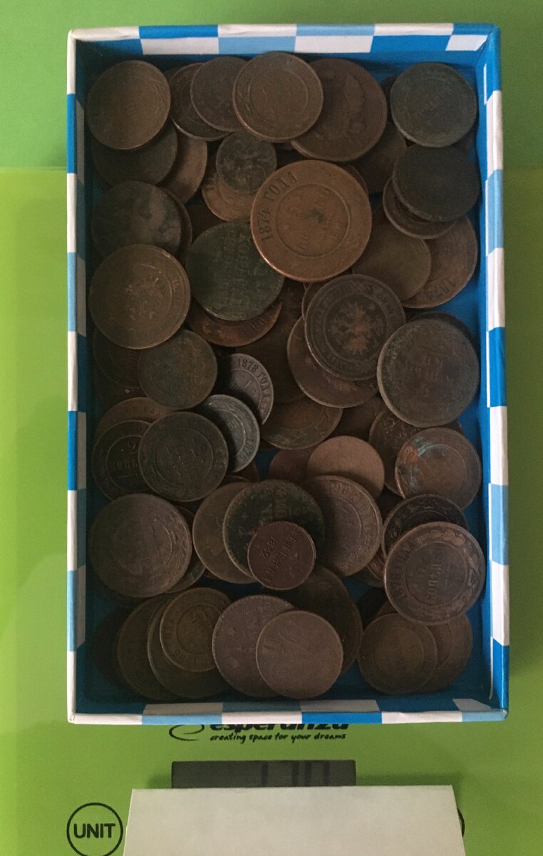 Небольшая часть клада из монет, которые я совершенно случайно нашел у себя на участке.