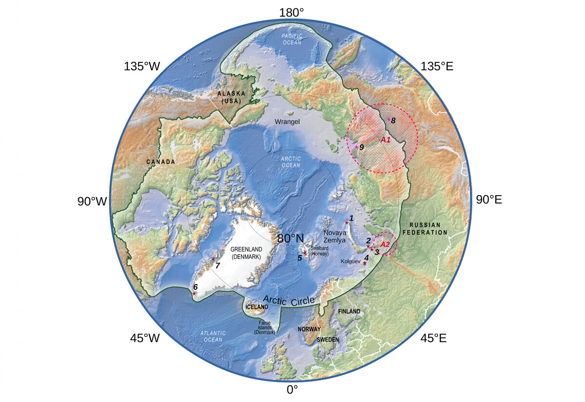 Территории, откуда могли мигрировать бабочки (на карте помечены как А1 и А2). Фото: Nota Lepidopterologica