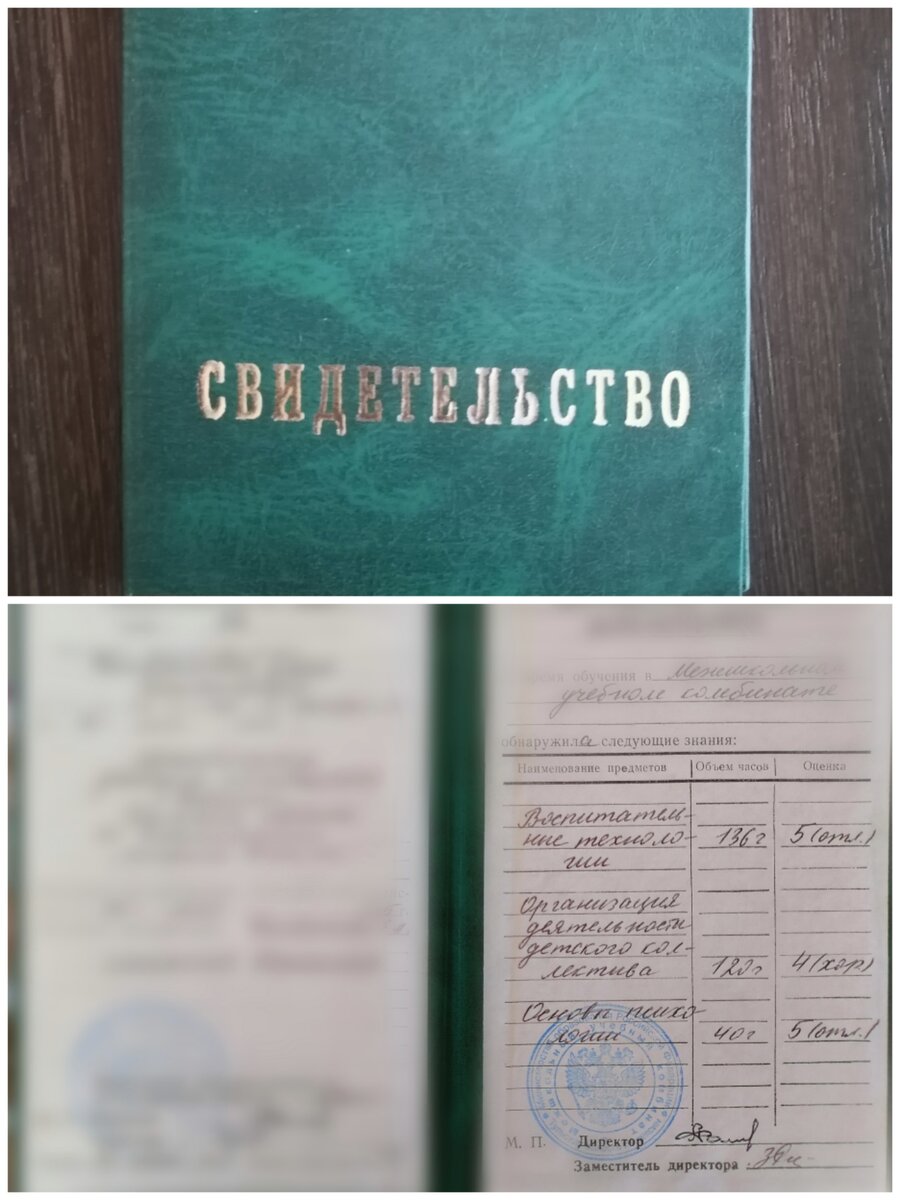 Моё свидетельство о присвоении квалификации - старшая вожатая