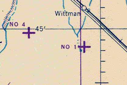 Самое раннее изображение аэронавигационной карты аэродрома Люк Окс №4, которое было обнаружено на диаграмме сечения Феникса за март 1945 года