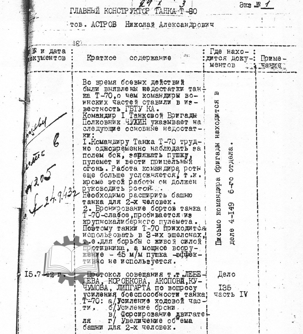 Отправная точка в создании легкого танка Т-80.