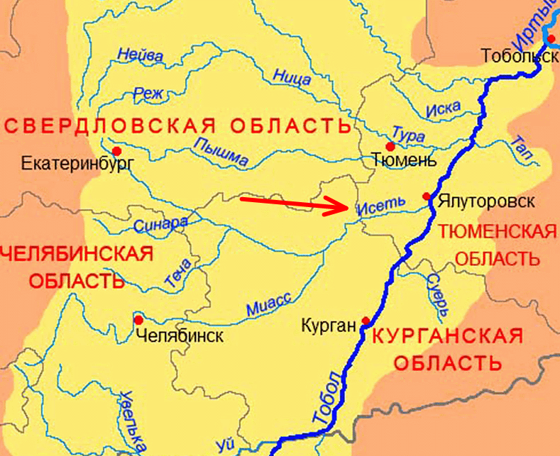 Река тура свердловская область карта