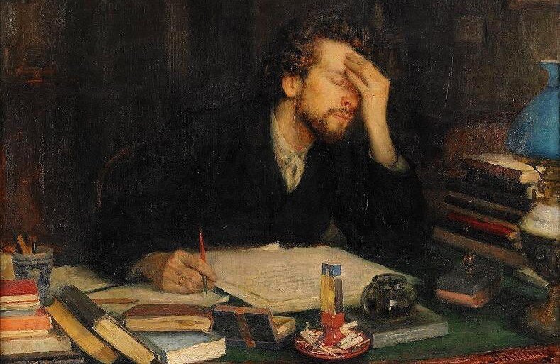 «Муки творчества» Леонид Пастернак, XIX век / Wikimedia Commons