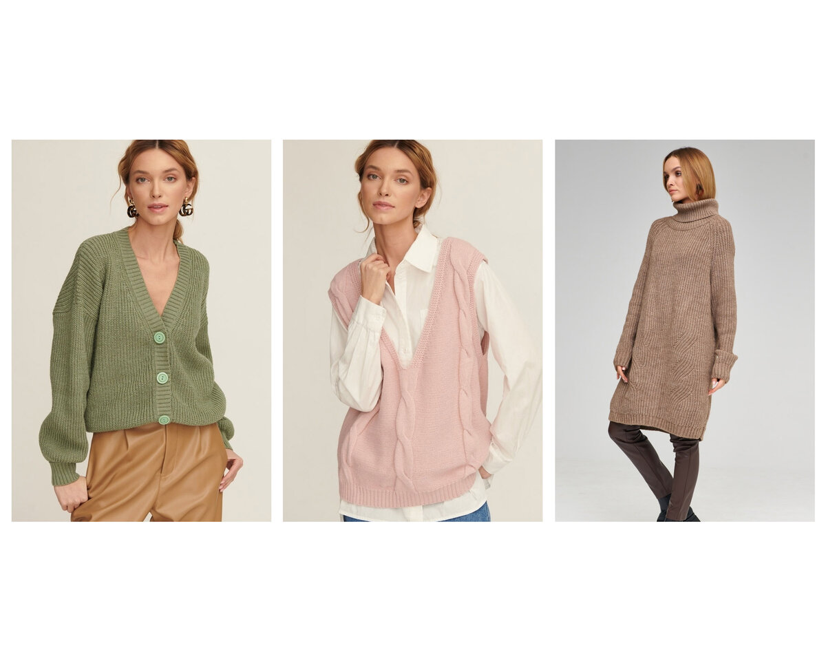 В ассортименте Spaceberry очень много джемперов, кардиганов и жилетов.