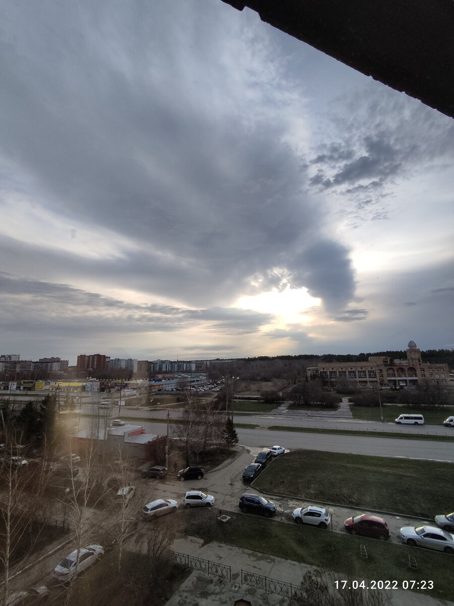 Восход ☀солнца, утреннее ⛅небо. 