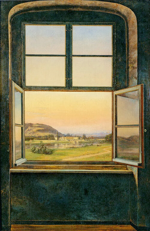 "Вид на замок Пильниц", 1823 г. Метрополитен-музей, Нью-Йорк