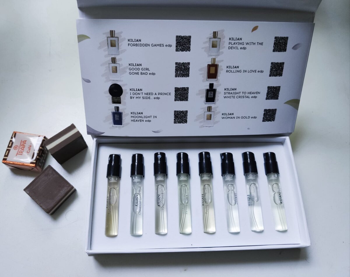 В каждом пробнике 1,5 мл духов, это примерно 35 распылений. Мне одного пробника хватает на неделю. Итого, такой коробочки хватит на 2 месяца!