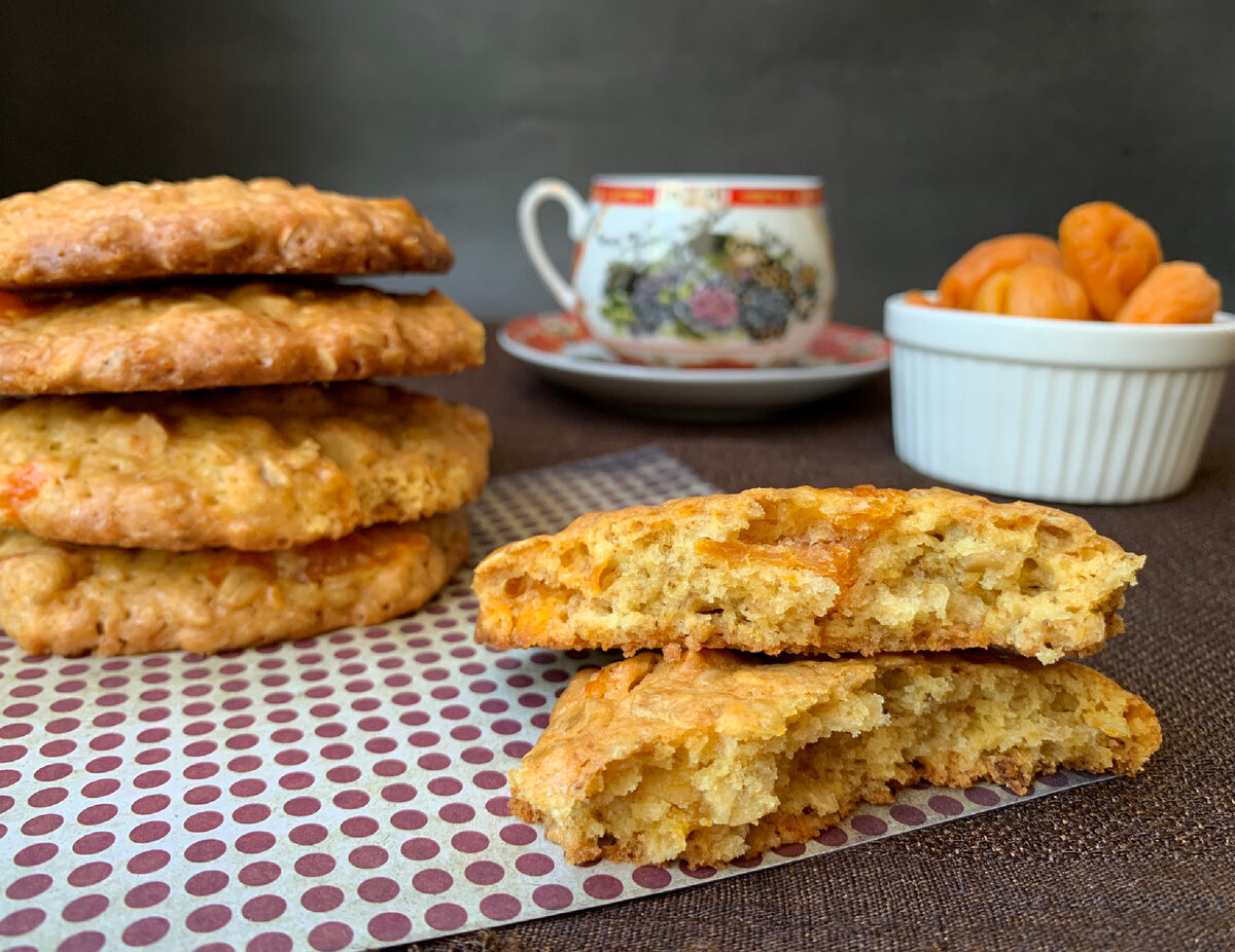 Овсяное печенье с орешками и курагой | Записки кондитера | Дзен