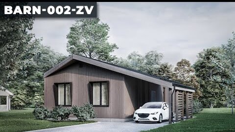 Проект одноэтажного дома BARN-002-ZV