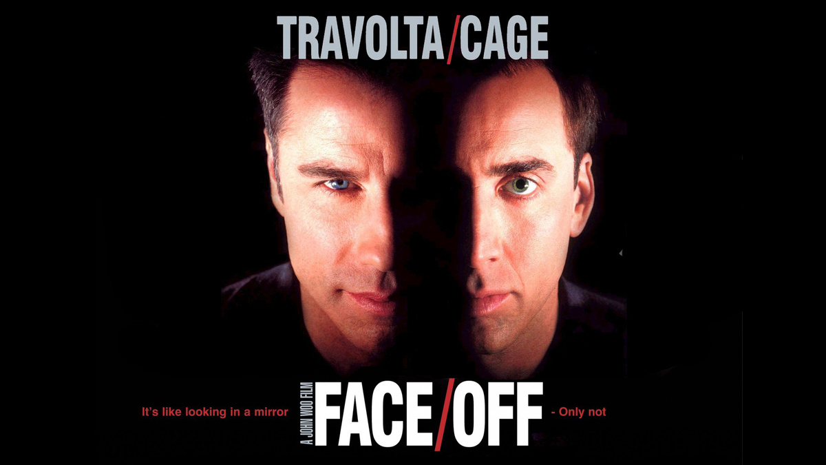 Постер к фильму. Траволта - Шон Арчер, Кейдж - Кастор Трой